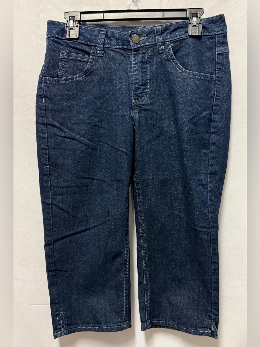 Lee Women's Capri Jeans in Dark Blue Denim